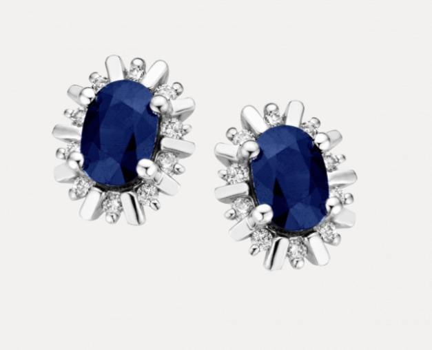 14 KARAAT GEEL- MET WITGOUDEN BICOLOR OORSTEKERS MET BRILJANT EN BLAUW SAFFIER MODEL KATE.
Model LADY KATE geeft je koninklijke allures, met 0.15 caraat briljant geslepen diamanten en een prachtige saffier als eye catcher,
Schitterend als set te combineren met ring en hanger.
